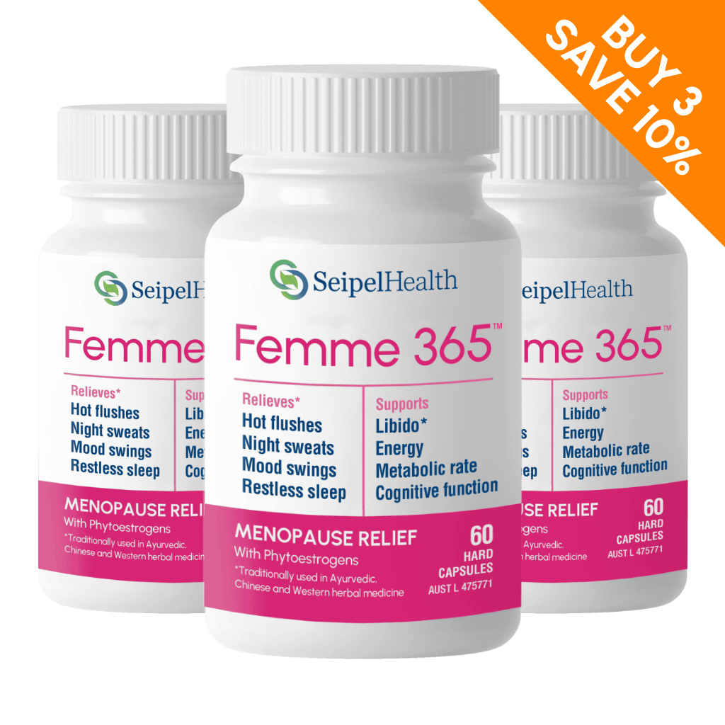 3 Femme 365 bottles with buy 3 save 10% graphic