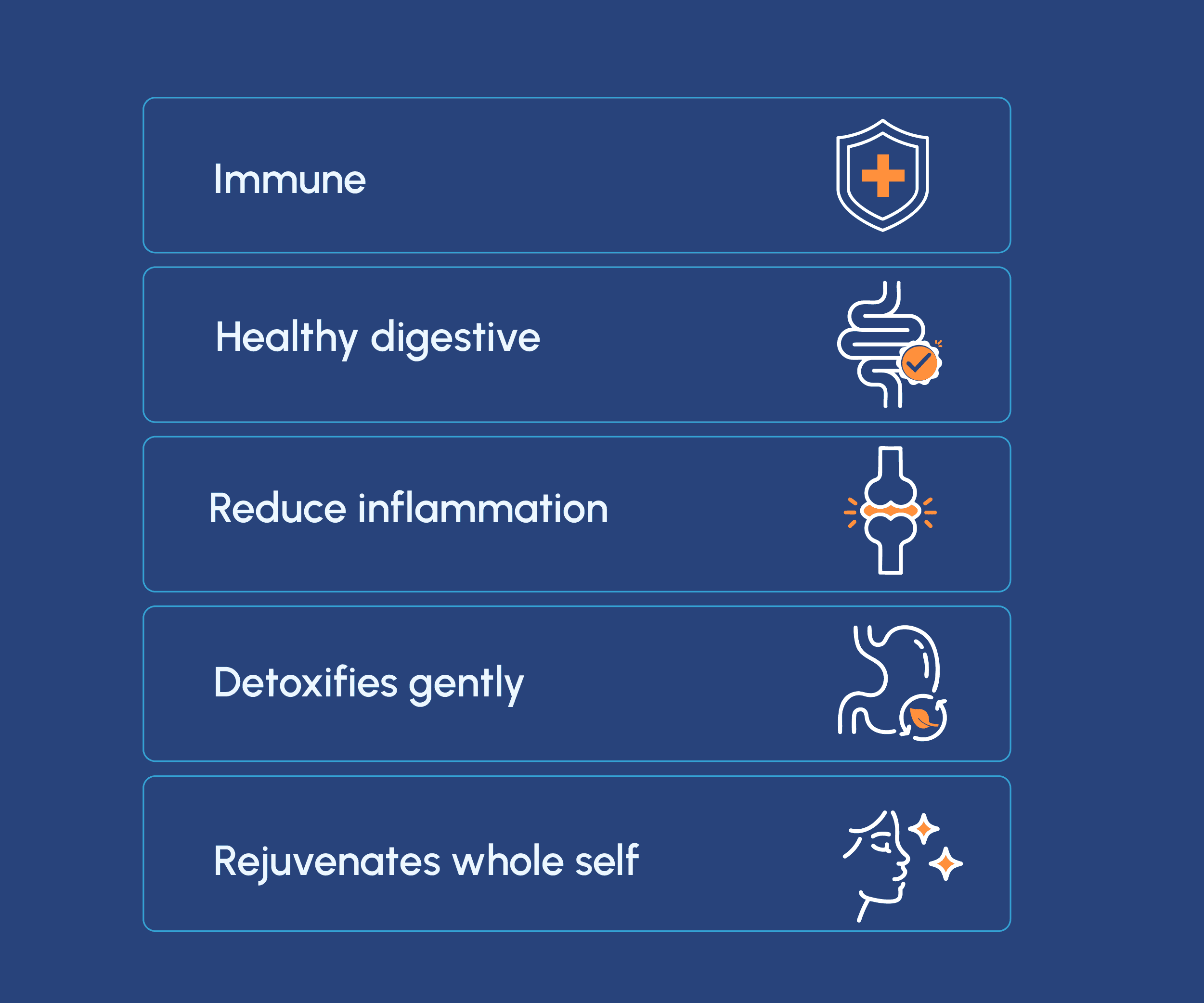 Beneficial effects of Cell Zest including Immune, healthy digestive, reduce inflammation, detoxifies gently, rejuvenates whole self.