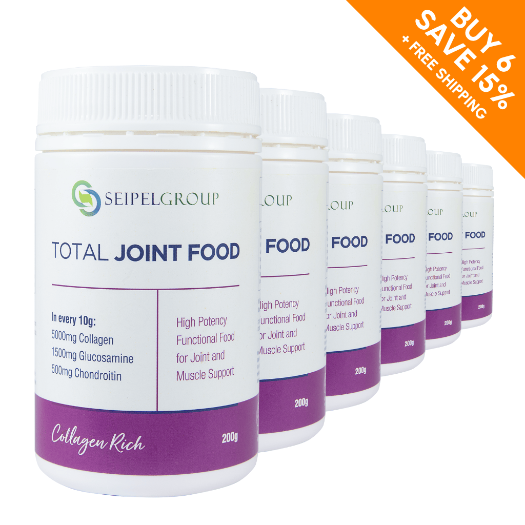 6 Total Joint Food bottles with buy 6 save 15% + free shipping graphic