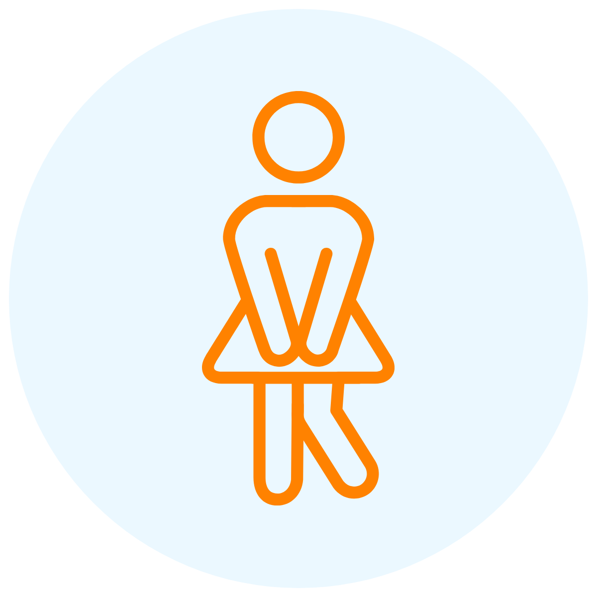 Urgency incontinence icon