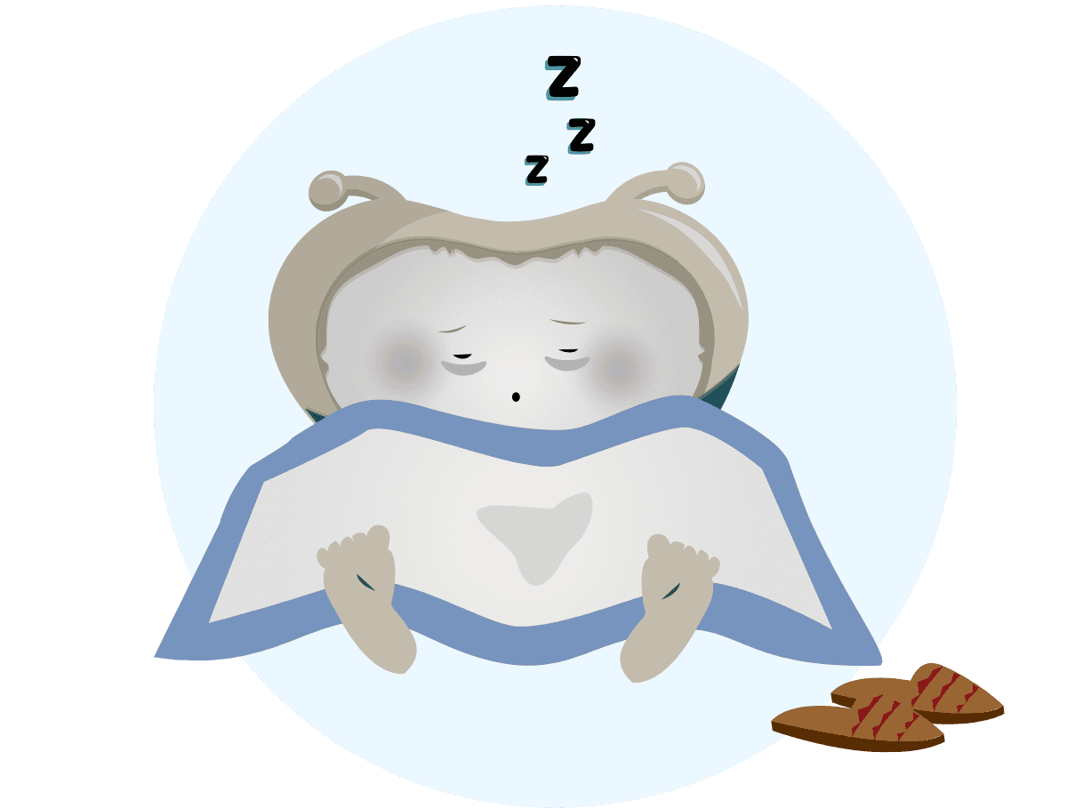 Bladder icon character sleeping