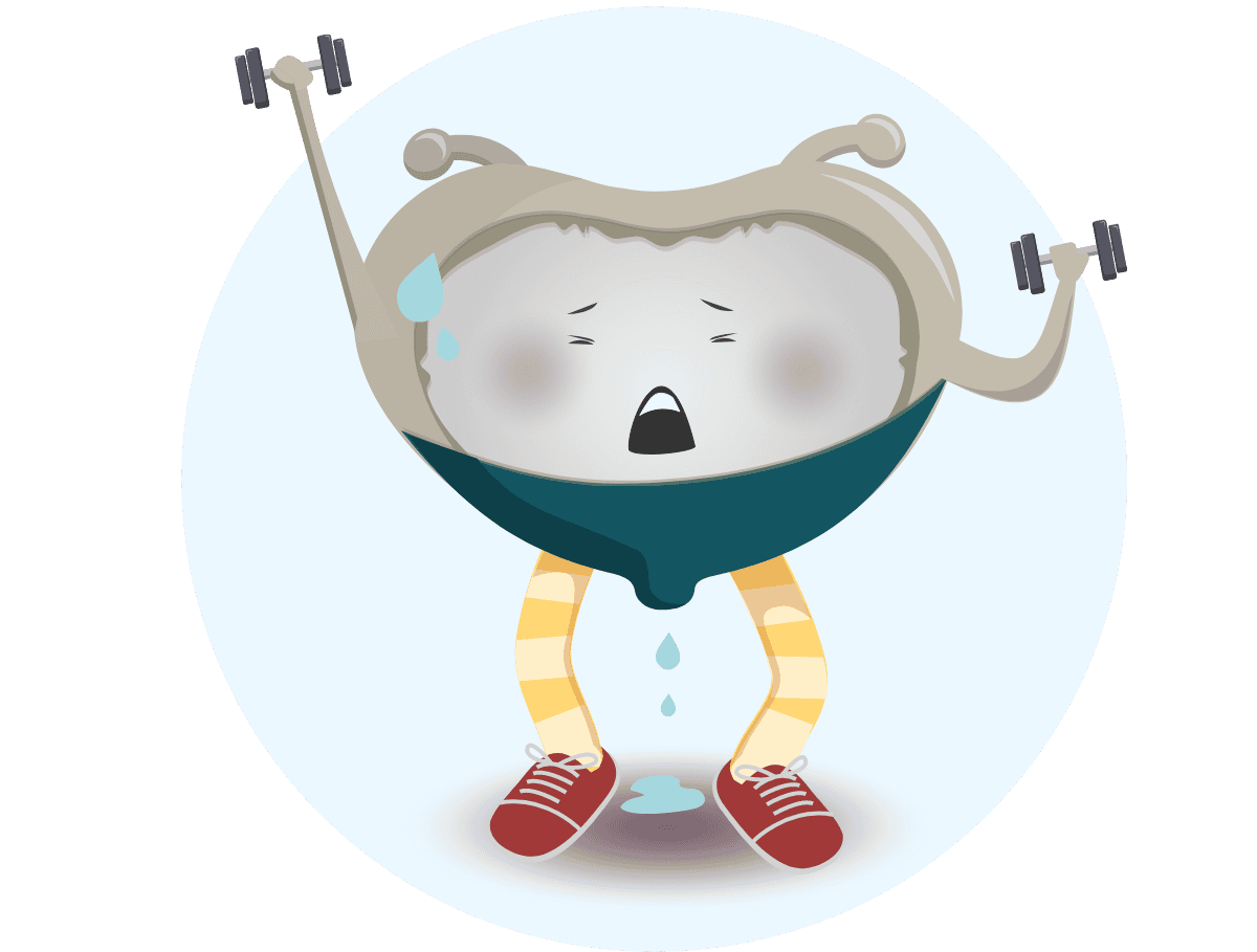 Bladder icon character running