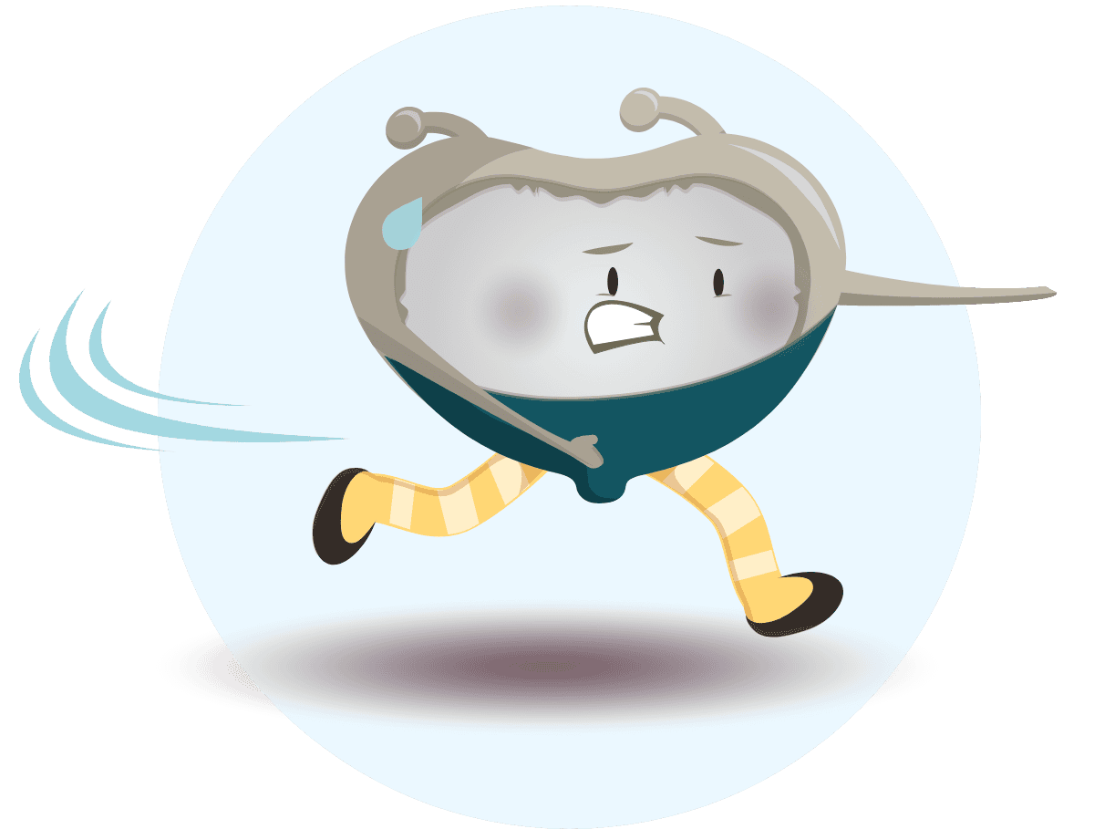 Bladder icon character running