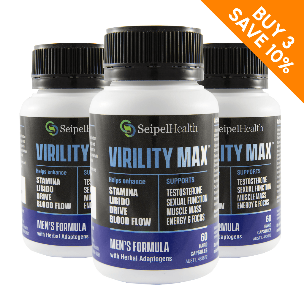3 virility max bottles with buy 3 save 10% graphic